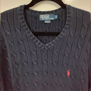 Polo by Ralph Lauren Men's Cable Knit Sweater - Dark Blue